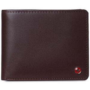 Alpine Swiss Mens RFID Protected Leather Wallet Center Flip Commuter Bifold 2 ID